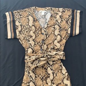 H&M snake skin print romper